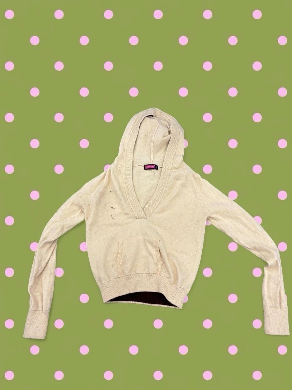 SayWiat V-Neck Sweater in Cream Size Small